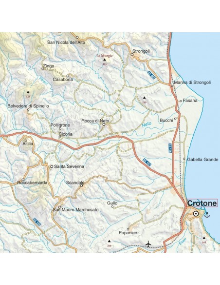 Mappa della provincia di Crotone jpg scala 1:200.000