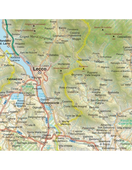 Mappa della provincia di Lecco jpg scala 1:200.000
