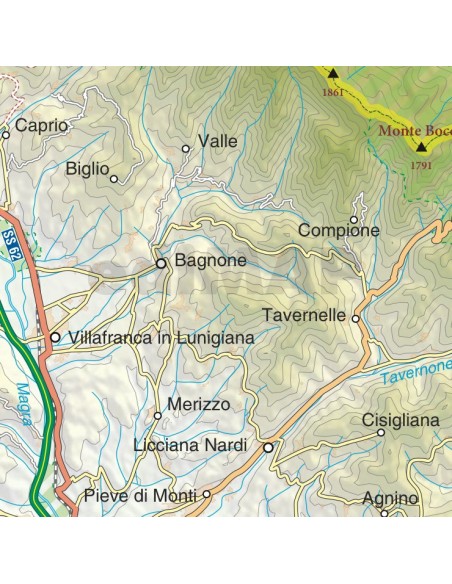 Mappa della provincia di Massa-Carrara jpg scala 1:200.000