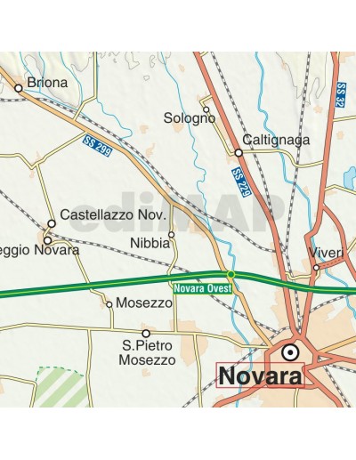 Mappa della provincia di Novara jpg scala...