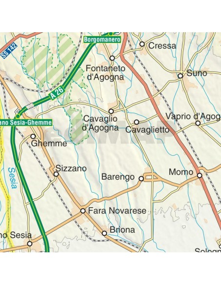 Mappa della provincia di Novara jpg scala 1:200.000