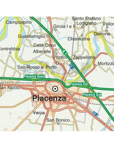 Mappa della provincia di Piacenza jpg scala...
