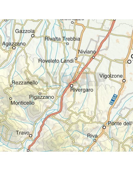 Mappa della provincia di Piacenza jpg scala 1:200.000