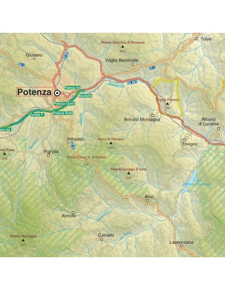 Mappa della provincia di Potenza jpg scala 1:200.000