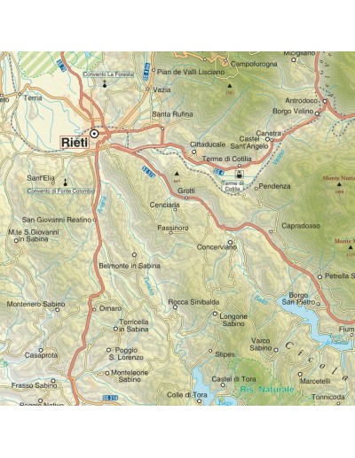 Mappa della provincia di Rieti jpg scala 1:200.000