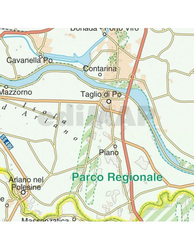 Mappa della provincia di Rovigo jpg scala...