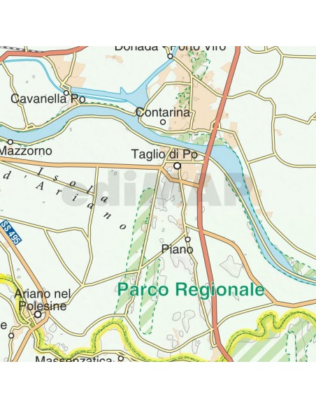 Mappa della provincia di Rovigo jpg scala 1:200.000