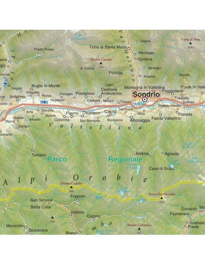 Mappa della provincia di Sondrio jpg scala...