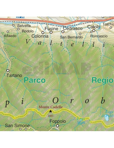 Mappa della provincia di Sondrio jpg scala...