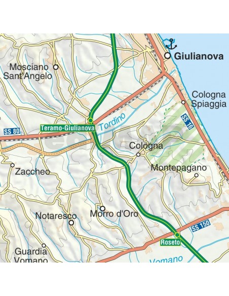 Mappa della provincia di Teramo jpg scala 1:200.000