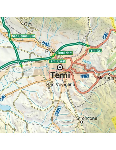 Mappa della provincia di Terni jpg scala 1:200.000