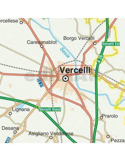 Mappa della provincia di Vercelli jpg scala...