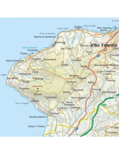 Mappa della provincia di Vibo Valentia jpg scala 1:200.000