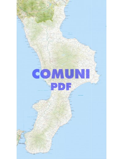 Mappa stradale con comuni della Calabria pdf