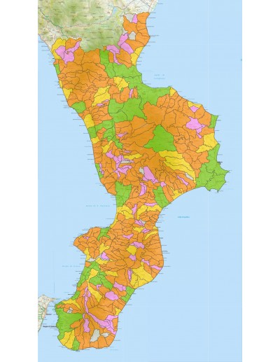 Mappa stradale con comuni della Calabria pdf