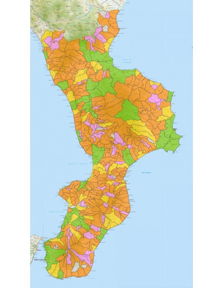 Mappa stradale con comuni della Calabria pdf