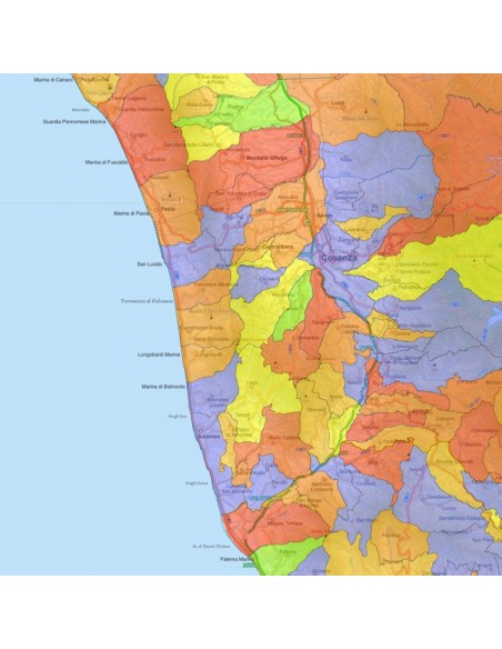 Mappa stradale con comuni della Calabria pdf