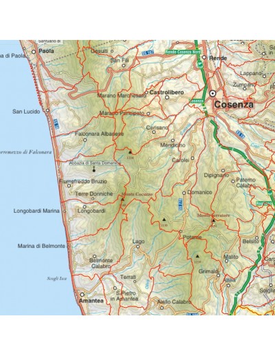 Mappa stradale con comuni della Calabria pdf