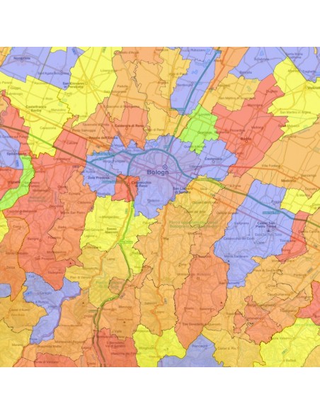 Mappa stradale con comuni dell'Emilia Romagna pdf
