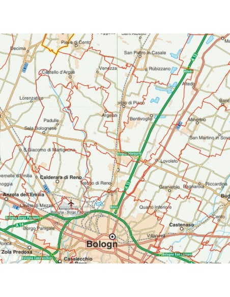 Mappa stradale con comuni dell'Emilia Romagna pdf