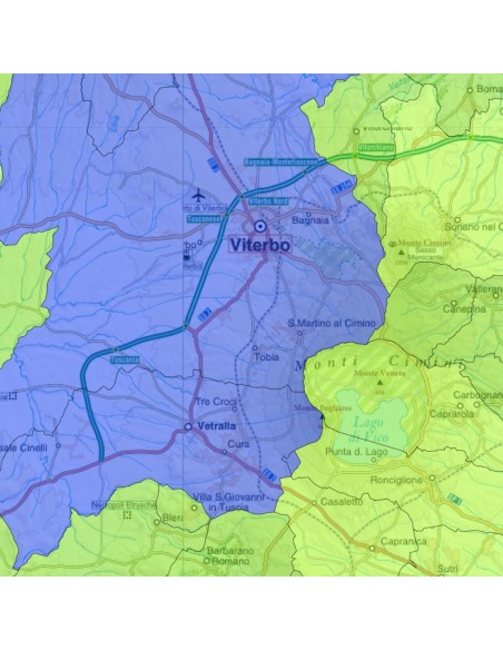 Mappa stradale con comuni del Lazio pdf