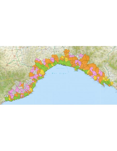 Mappa stradale con comuni della Liguria pdf
