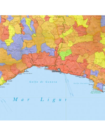Mappa stradale con comuni della Liguria pdf