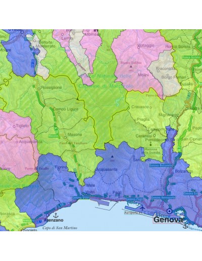 Mappa stradale con comuni della Liguria pdf