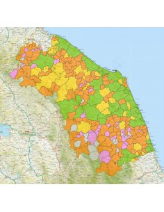 Mappa stradale con comuni della Marche pdf 2