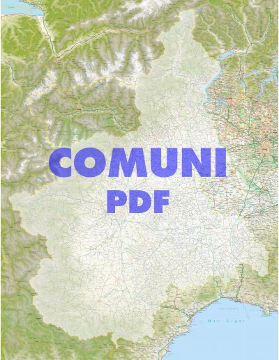 Mappa stradale con comuni del Piemonte pdf