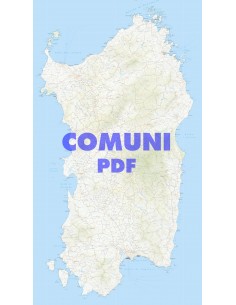 Mappa stradale con comuni della Sardegna pdf