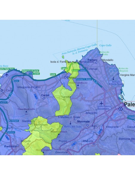 Mappa stradale con comuni della Sicilia pdf