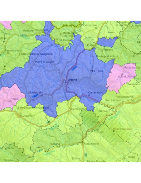 Mappa stradale con comuni dell'Umbria pdf