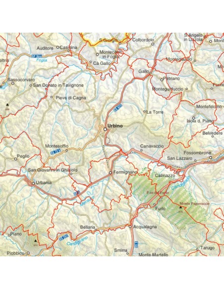 Mappa stradale con comuni dell'Umbria pdf