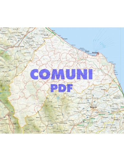 Mappa stradale con comuni della provincia di Ancona pdf