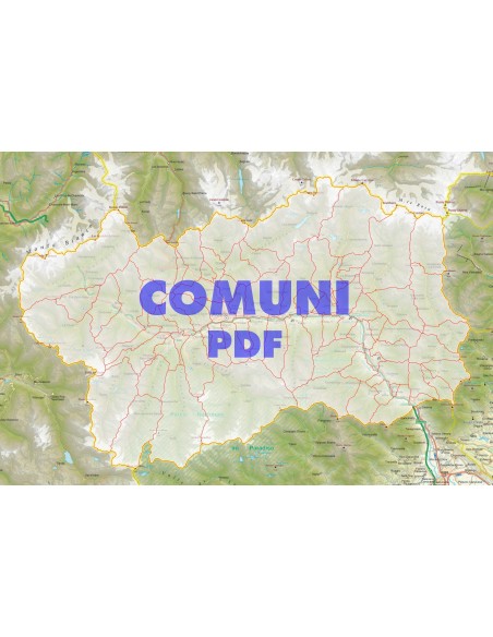 Mappa stradale con comuni della provincia di Valle d'Aosta pdf