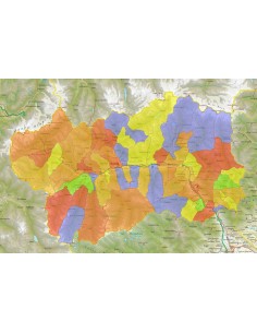 Mappa stradale con comuni della provincia di Valle... 2
