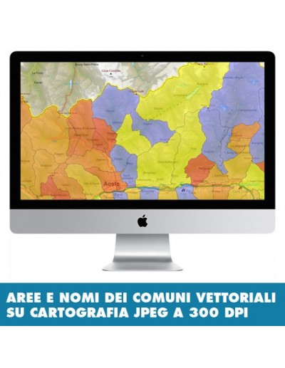 Mappa stradale con comuni della provincia di...
