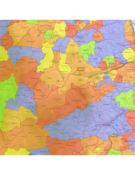 Mappa stradale con comuni della provincia di Ascoli Piceno pdf
