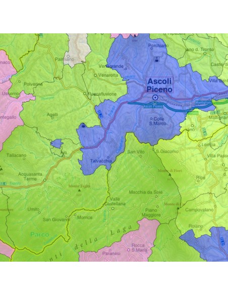 Mappa stradale con comuni della provincia di Ascoli Piceno pdf