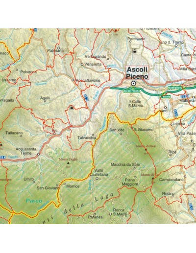 Mappa stradale con comuni della provincia di...