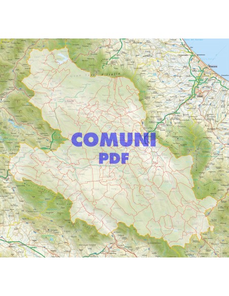 Mappa stradale con comuni della provincia di L'Aquila pdf