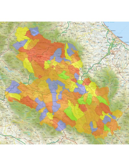 Mappa stradale con comuni della provincia di L'Aquila pdf