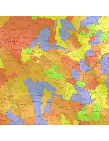 Mappa stradale con comuni della provincia di L'Aquila pdf