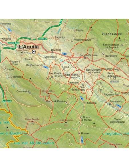 Mappa stradale con comuni della provincia di L'Aquila pdf