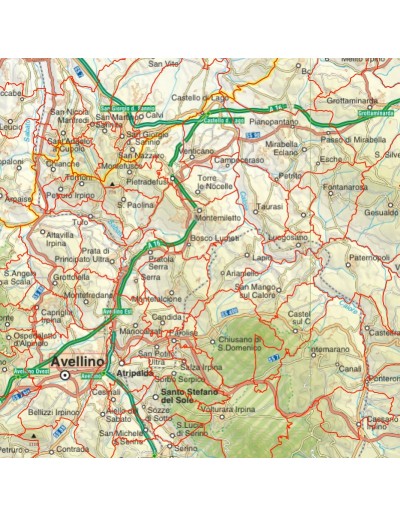 Mappa stradale con comuni della provincia di...