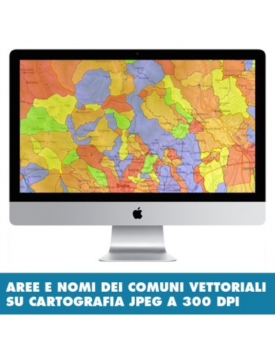 Mappa stradale con comuni della provincia di...