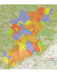 Mappa stradale con comuni della provincia di Belluno pdf 2