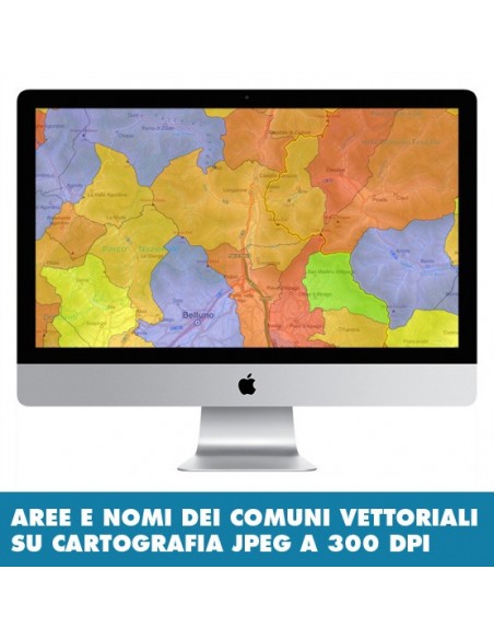Mappa stradale con comuni della provincia di Belluno pdf