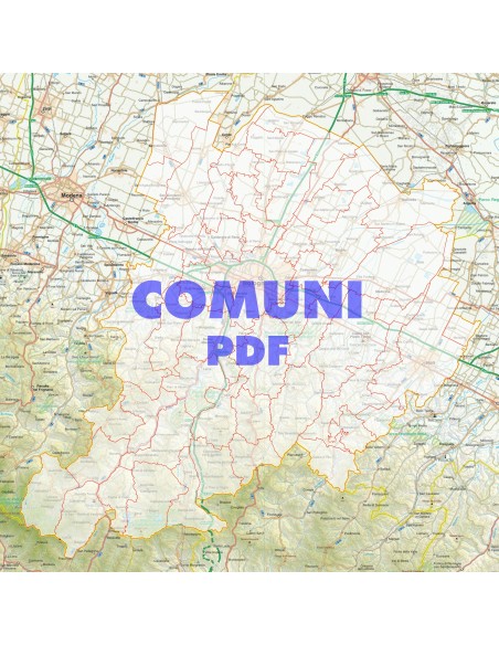 Mappa stradale con comuni della provincia di Bologna pdf